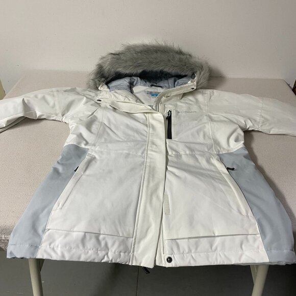 Columbia Ava Alpine Hooded Ski Jacket Women's L White Grey - Picture 6 of 16